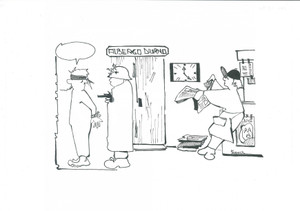 Opera d’arte autentica 1980 ca SATIRA Edicola e albergo diurno  Ill. MASSEVA Disegno originale 1 1 Opera d’arte autentica 1980 ca SATIRA Edicola e albergo diurno  Ill. MASSEVA Disegno originale 1 1