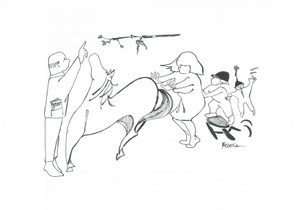 Opera d’arte autentica 1980 ca SATIRA  PEDAGOGIA Bambini al parco  Ill. MASSEVA Disegno originale 1 1 Opera d’arte autentica 1980 ca SATIRA  PEDAGOGIA Bambini al parco  Ill. MASSEVA Disegno originale 1 1