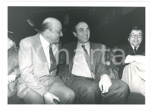 Fotografia d epoca originale 1985 ca FESTIVAL DI SANREMO Pippo BAUDO e Gianni RAVERA Foto 24x18 cm 1