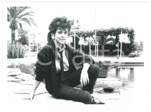 Fotografia d epoca originale 1985 FESTIVAL DI SANREMO Cinzia CORRADO Ritratto della cantante  Foto 24x18 1