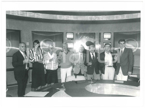 Fotografia d epoca originale 1989 RA1 LA DOMENICA SPORTIVA Tito STAGNO Sandro CIOTTI Aldo GIORDANI Foto 1