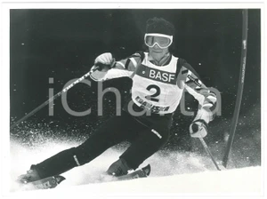 Fotografia d epoca originale 1985 ca ITALIA  SCI ALPINO Daniela ZINI durante una gara  Foto 24x18 cm 1