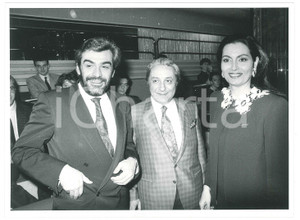Fotografia d epoca originale 1986 RAI UNO Il bello della diretta Giovanni GORIA Enzo SPALTRO Foto 24x18 cm 1