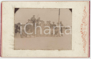 Fotografia d epoca originale 1896 ALBISSOLA MARINA Banda musicale militare e borghesi  Foto 16x11 cm 1