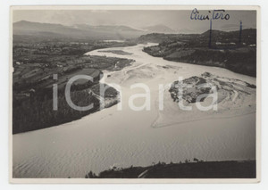 Fotografia d epoca originale 1920 ca BELLUNO Veduta del fiume Brenta e del cimitero Foto 15x10 cm 1