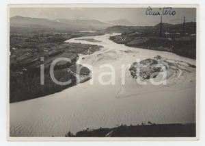 Fotografia d epoca originale 1920 ca BELLUNO Veduta del fiume Brenta e del cimitero Foto 15x10 cm 1