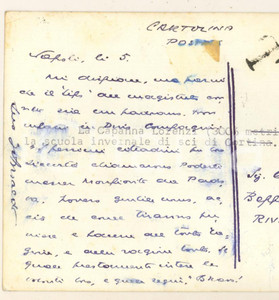 Autografo originale 1960 ca NAPOLI Cartolina Giovanni ANSALDO a un amico padovano  AUTOGRAFO 1