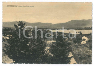 Cartolina originale da collezione 1951 CADREZZATE Scorcio panoramico con Lago di Monate  Cartolina FG VG 1
