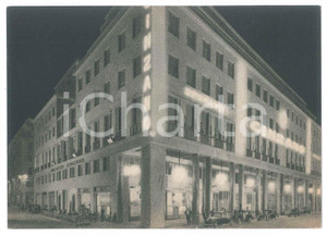 Cartolina originale da collezione 1935 ca TORINO Via Roma PALAZZO CINZANO Panorama notturno  Cartolina FG NV 1