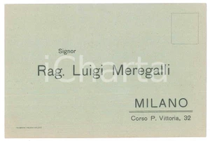Cartolina originale da collezione 1950 ca MILANO Rag. Luigi MEREGALLI Cartolina per acquisto Dizionario politico 1