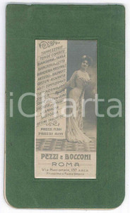 Oggetto da collezione cartaceo 1930 ca ROMA Via Nazionale 137  Tappezzeria PEZZI E BOCCONI Bloc notes 7x11 cm 1