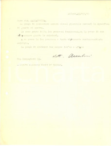 Autografo originale 1951 MILANO Lettera Carlo OFENHEIMERACCERBONI per spettanze AUTOGRAFO 1