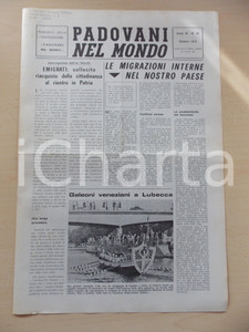 Giornale, rivista storica 1972 PADOVANI NEL MONDO Galeoni veneziani a LUBECK Periodico n.10 1