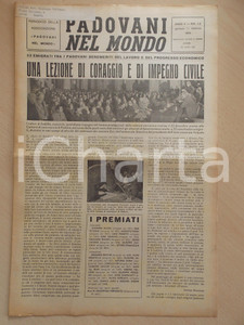 Giornale, rivista storica 1974 PADOVANI NEL MONDO Il coraggio degli emigrati padovani Periodico n.12 1