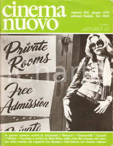 Giornale, rivista storica 1979 CINEMA NUOVO 259 Carlo LIZZANI Rapporto cinema  televisione Rivista 1