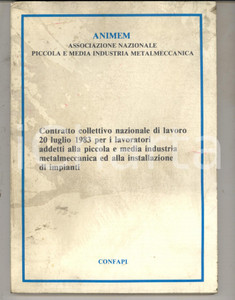 Libro, pubblicazione d epoca 1983 CONFAPI Contratto collettivo piccola e media industria metalmeccanica 1