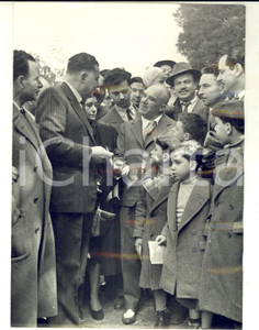 Fotografia d epoca originale 1953 ROMA PINCIO Conferenza di Corrado TEDESCHI pro PARTITO NETTISTA Foto 14x18 1