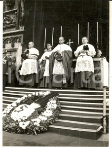 Fotografia d epoca originale 1959 MILANO Messa mons. Giovanni Battista MONTINI per 32Â°Convegno Penne Nere 1