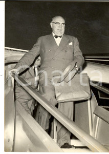 Fotografia d epoca originale 1958 ROMA Arrivo segretario NATO PaulHenri SPAAK per incontro con FANFANI 1