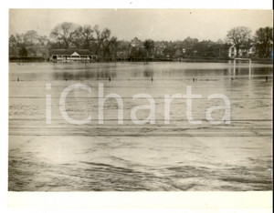 Fotografia d epoca originale 1954 SHREWSBURY UK River SEVEN floods the County Sports Ground Photo 1