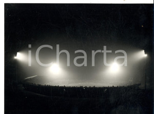 Fotografia d epoca originale 1966 BRESCIA Stadio RIGAMONTI Illuminazione notturna con lampade allo XENON Foto 1