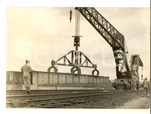 Fotografia d epoca originale 1961 MUREAUX F 3e RÃ©giment GENIE travaille pour lancer des ponts Photo 18x13 1