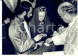 Fotografia d epoca originale 1972 GRAVELLONA TOCE Poala BORBONI sposa Bruno VILAR a 72 anni Foto 18x13 1