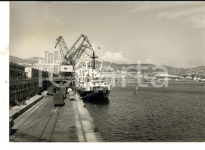 Fotografia d epoca originale 1953 TRIESTE Molo 6 con nave RISANO conteso con la Jugoslavia  Foto 18x13 1