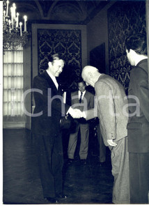 Fotografia d epoca originale 1958 GENOVA Visita dell ambasciatore della Germania Foto reportage 20x24 1