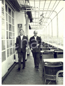 Fotografia d epoca originale 1958 GENOVA Visita ambasciatore Manfred KLAIBER  Viaggio in traghetto Foto 1