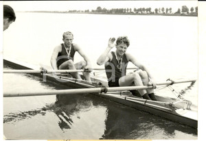 Fotografia d epoca originale 1959 MACON F Europei CANOTTAGGIO  Equipaggio russo TUKALOV  BERKUTOV Foto 1