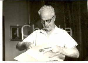 Fotografia d epoca originale 1960 ca PALERMO Barone Gabriele ORTOLANI BORDONARO vittima di un furto d arte 1