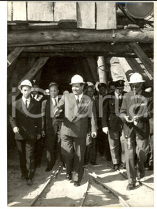 Fotografia d epoca originale 1959 LAGO DI ALBANO Ministro Giuseppe TOGNI all apertura dei lavori per galleria 1