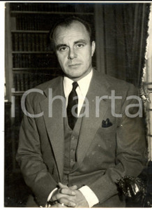 Fotografia d epoca originale 1957 PARIS Ritratto del principe Aly KHAN dopo la morte del padre AGA KHAN III 1