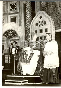 Fotografia d epoca originale 1960 ROMA Papa Giovanni XXIII apre i lavori del Sinodo Romano Foto 13x18 1