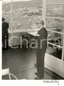 Fotografia d epoca originale 1958 GENOVA Visita ambasciatore della Germania  Viaggio in traghetto Foto 1