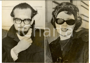 Fotografia d epoca originale 1959 NEW YORK Burton PUGACH con l amante Lynda RISS accecata per gelosia Foto 1