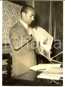 Fotografia d epoca originale 1957 ROMA On. Paolo BONOMI alla conferenza stampa sulla crisi vinicola Foto 1