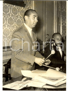 Fotografia d epoca originale 1957 ROMA On. Paolo BONOMI alla conferenza stampa sulla crisi vinicola  Foto 1