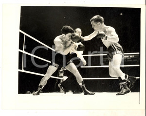 Fotografia d epoca originale 1962 LONDON WEMBLEY BOXE Federico SCARPONI vs Johnny CALDWELL Photo 20x15 1