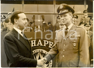 Fotografia d epoca originale 1959 PARIS NATO SHAPE Premier Michel DEBRE  con Lauris NORSTAD Foto DANNEGGIATA 1