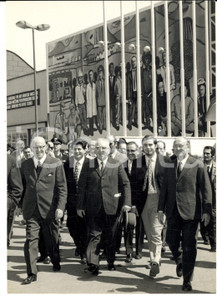 Fotografia d epoca originale 1970 MILANO Ministro Silvio GAVA inaugura la Fiera Campionaria Foto 14x18 cm 1