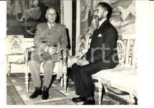 Fotografia d epoca originale 1963 MADRID Visita ufficiale HailÃ© SELASSIE  al generale Francisco FRANCO Foto 1