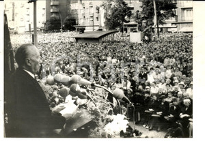 Fotografia d epoca originale 1963 BERLINO OVEST Konrad ADENAUER ricorda la rivolta di Berlino Est Foto 18x13 1