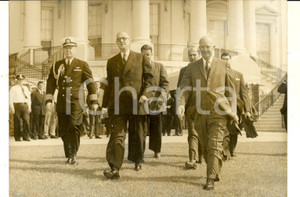 Fotografia d epoca originale 1960 WASHINGTON Dwight EISENHOWER e Charles DE GAULLE verso GETTYSBURG Foto 1
