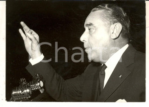 Fotografia d epoca originale 1959 ROMA Arturo MICHELINI chiude campagna elettorale del MSI Foto 18x13 cm 1