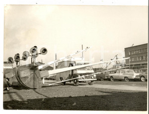 Fotografia d epoca originale 1960 LONDON A new levelcrossing barrier for BRITISH RAILWAYS Photo 20x15 cm 1
