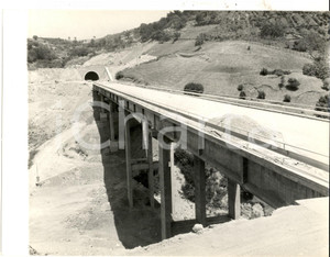 Fotografia d epoca originale 1962 GENOVA Lavori per il raddoppio dell autostrada per SERRAVALLE Foto 24x18 1