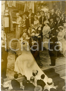 Fotografia d epoca originale 1960 LONDON Nozze principessa Margaret  Benedizione arcivescovo di Canterbury 1