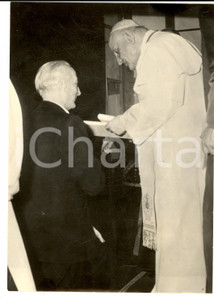 Fotografia d epoca originale 1959 ROMA Papa Giovanni XXIII riceve l omaggio di Antonio SEGNI Foto 13x18 1